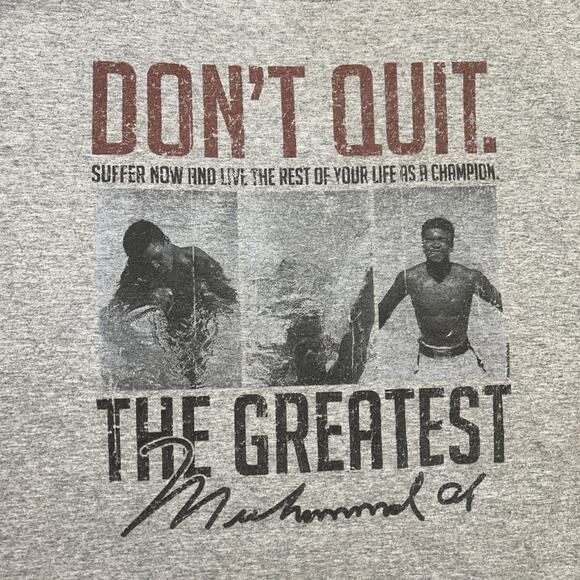 Muhammad Ali T-Shirt Gray Men’s Sz XL The Greatest Champion 2015 Cassius Clay - Picture 1 of 9